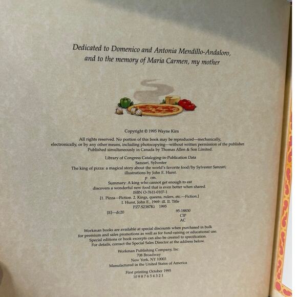 King of Pizza Autographed Hardcover Book GUC - Picture 4 of 4